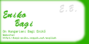 eniko bagi business card